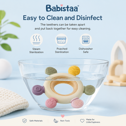 Babistaa™ Silicone & Wood Teether